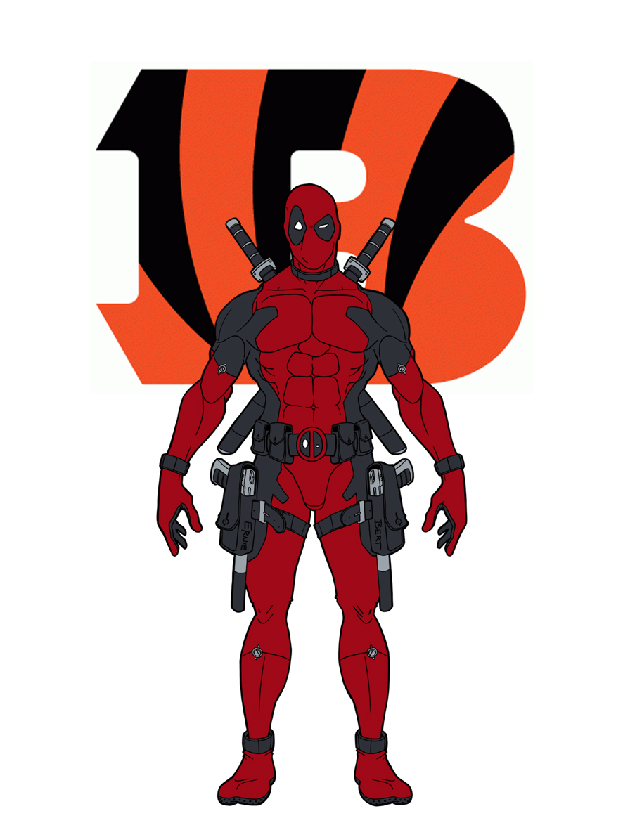 Cincinnati Bengals Deadpool Logo vinyl decal